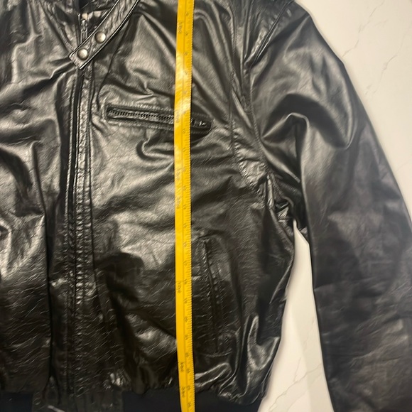 Vintage Berman’s black leather bomber motorcycle jacket w/ liner size 50 (XXXL) - Picture 15 of 15